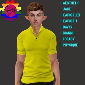 Second Life Marketplace - Solid Yellow Polo
